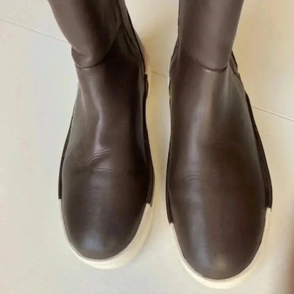 J/Slides Women's Victory Boot Dark Brown Leather Shoe Size 8M - Picture 10 of 13